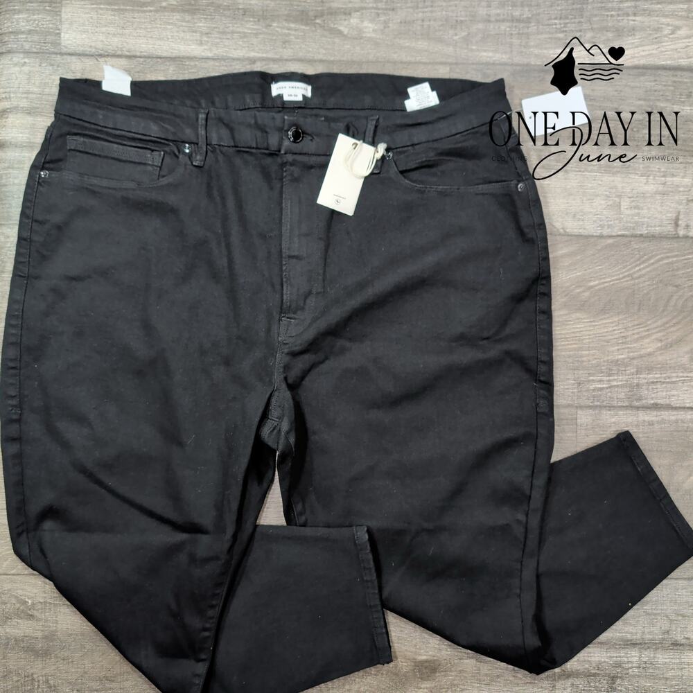 Good American Always Fits Good Legs Skinny Jeans Black165 NWT Size 28